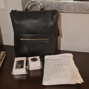 Fawn Design + Nordstrom square diaper bag - black